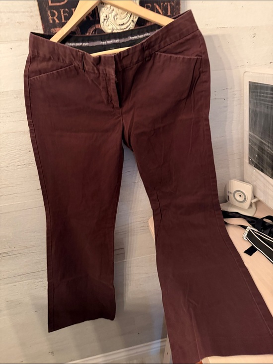 Express Pants - Express Design Studio Editor Vintage Boot Cut Trousers in Dark Brown 04' Cotton